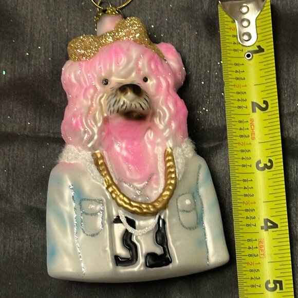 Blinged out pink Poodle ornament - Picture 3 of 3